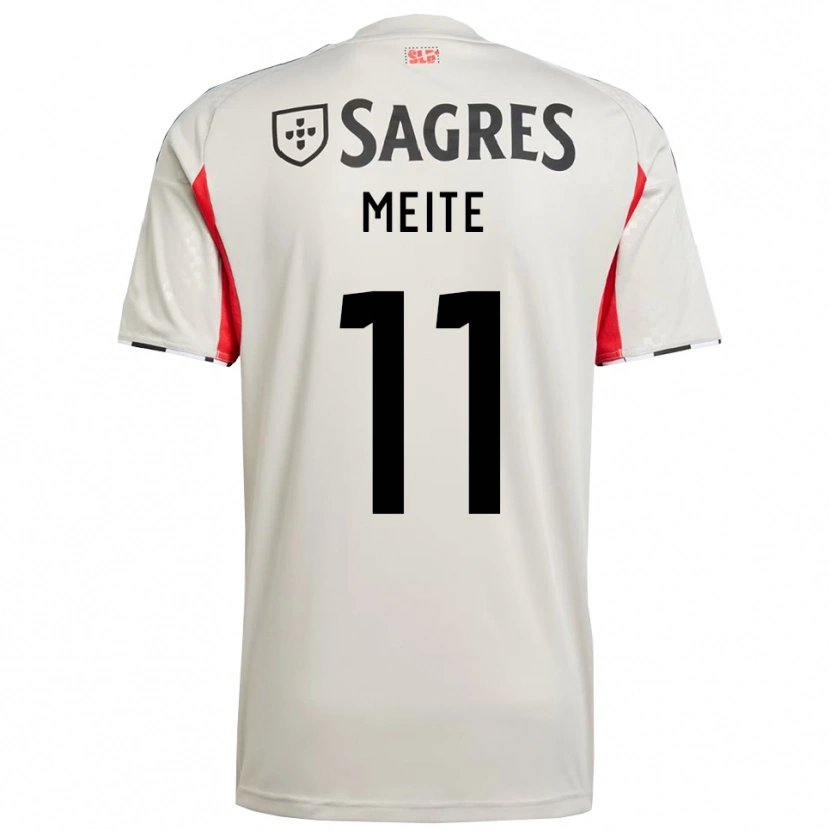 Danxen Hombre Camiseta Soualiho Meite #11 Blanco Roto Rojo 2ª Equipación 2025/26 La Camisa México