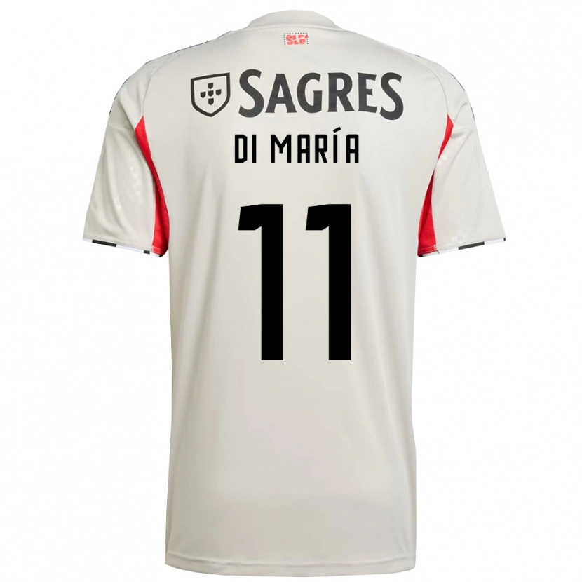 Danxen Hombre Camiseta Angel Di Maria #11 Blanco Roto Rojo 2ª Equipación 2025/26 La Camisa México