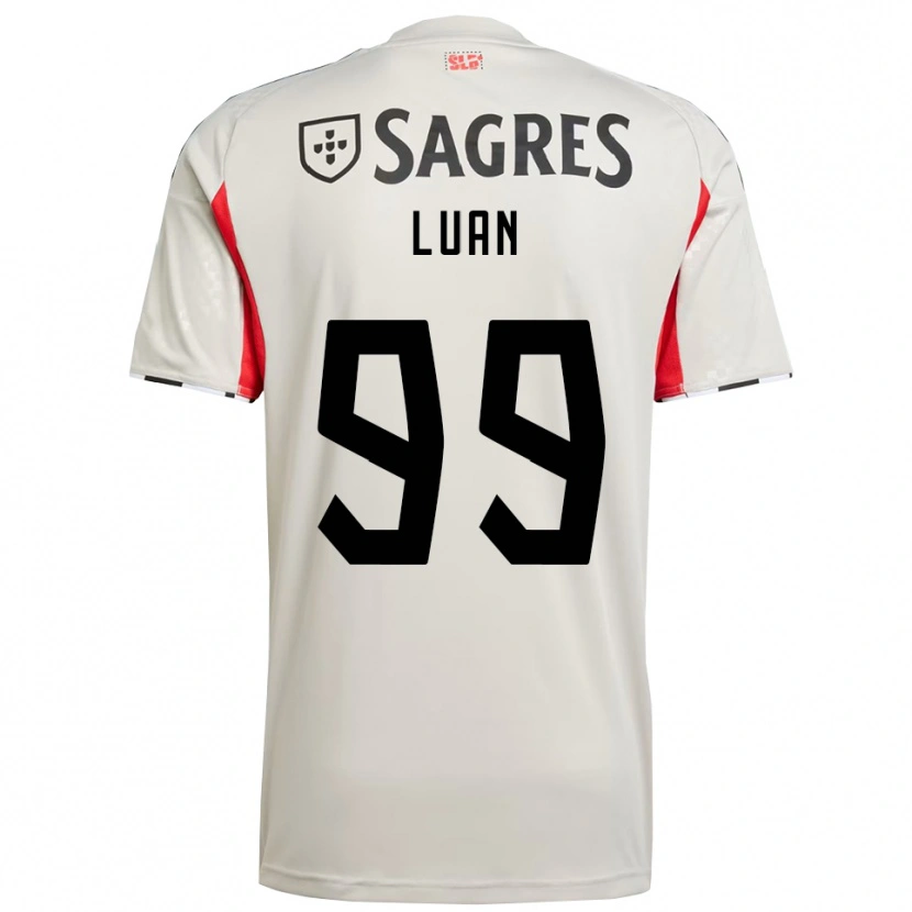 Danxen Hombre Camiseta Luan #99 Blanco Roto Rojo 2ª Equipación 2025/26 La Camisa México