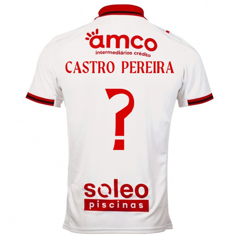 Danxen Hombre Camiseta Rodrigo Castro Pereira #0 Blanco Rojo 2ª Equipación 2025/26 La Camisa México