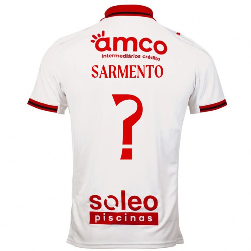 Danxen Hombre Camiseta Bernardo Sarmento #0 Blanco Rojo 2ª Equipación 2025/26 La Camisa México
