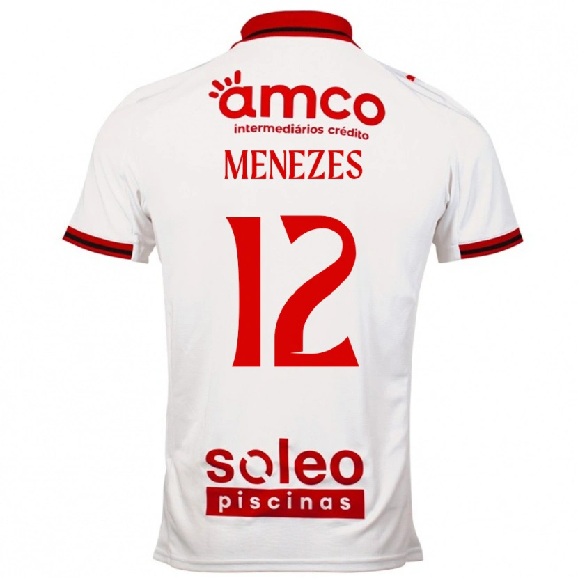 Danxen Hombre Camiseta Gabriel Menezes #12 Blanco Rojo 2ª Equipación 2025/26 La Camisa México