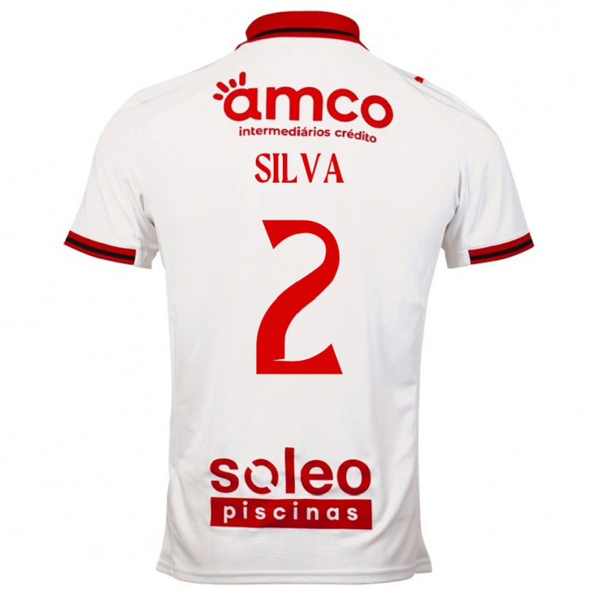 Danxen Hombre Camiseta Lourenço Silva #2 Blanco Rojo 2ª Equipación 2025/26 La Camisa México