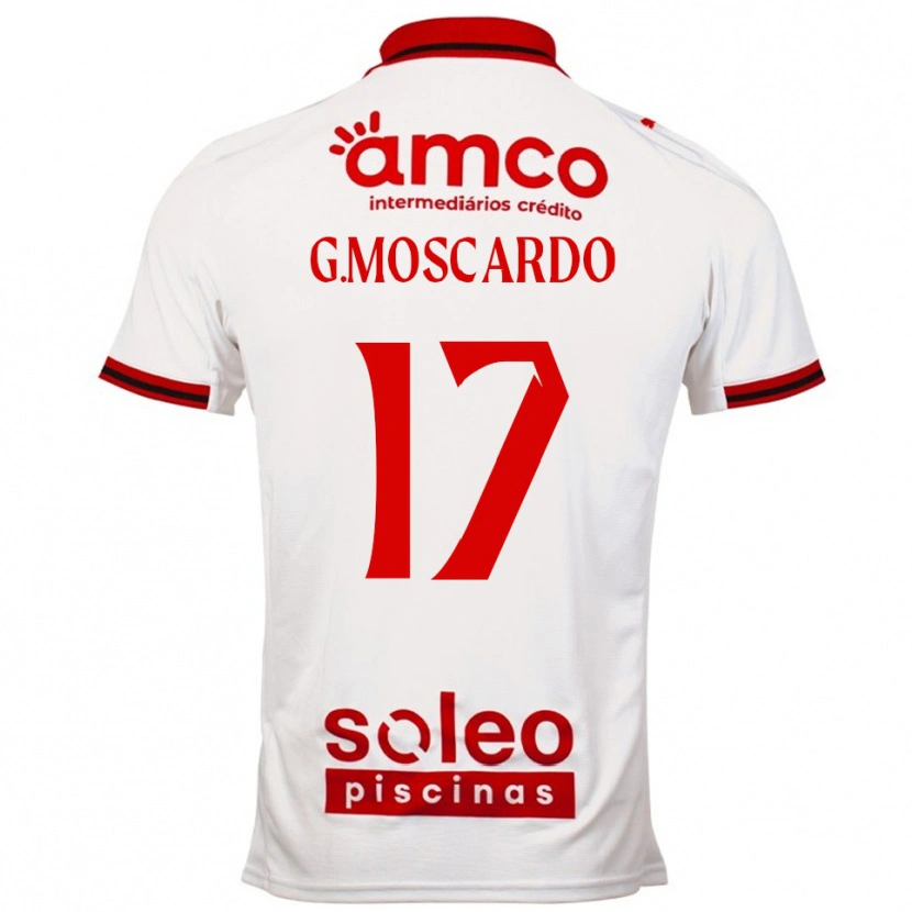 Danxen Hombre Camiseta Gabriel Moscardo #17 Blanco Rojo 2ª Equipación 2025/26 La Camisa México
