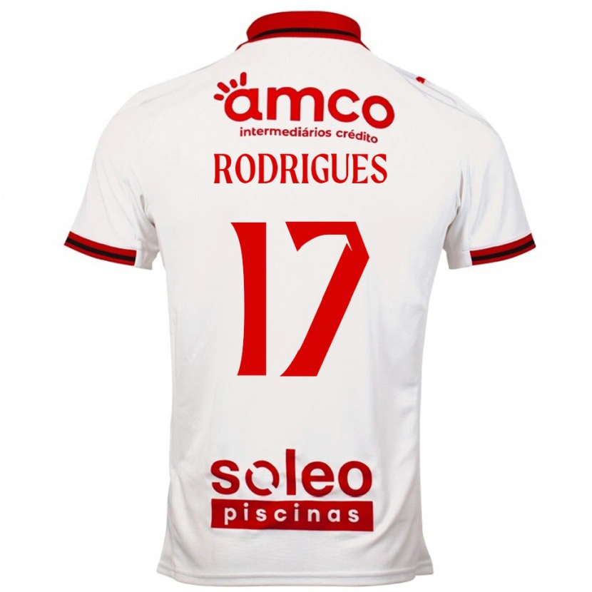 Danxen Hombre Camiseta Tânia Rodrigues #17 Blanco Rojo 2ª Equipación 2025/26 La Camisa México