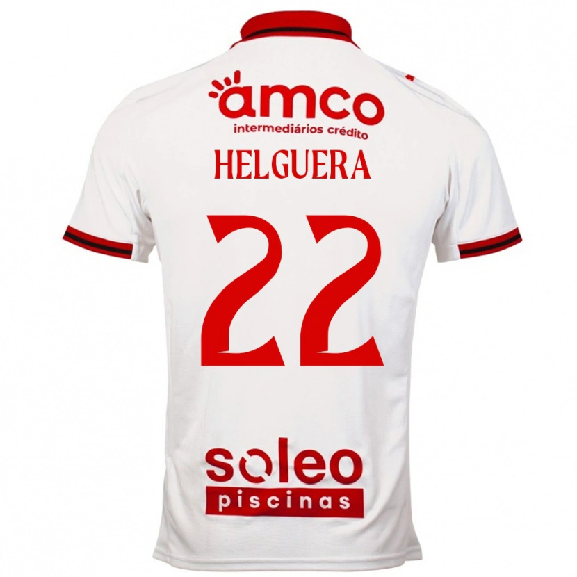 Danxen Hombre Camiseta Thiago Helguera #22 Blanco Rojo 2ª Equipación 2025/26 La Camisa México