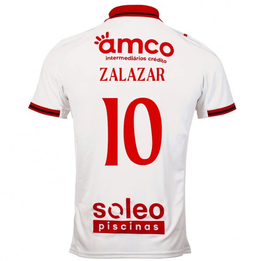 Danxen Hombre Camiseta Rodrigo Zalazar #10 Blanco Rojo 2ª Equipación 2025/26 La Camisa México