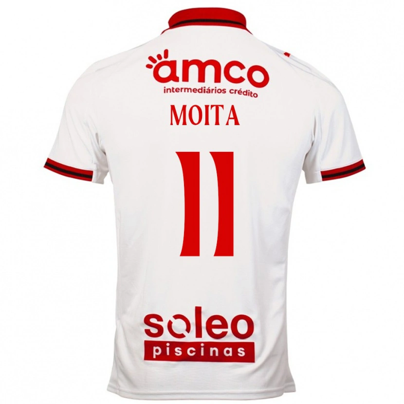 Danxen Hombre Camiseta Carlos Moita #11 Blanco Rojo 2ª Equipación 2025/26 La Camisa México