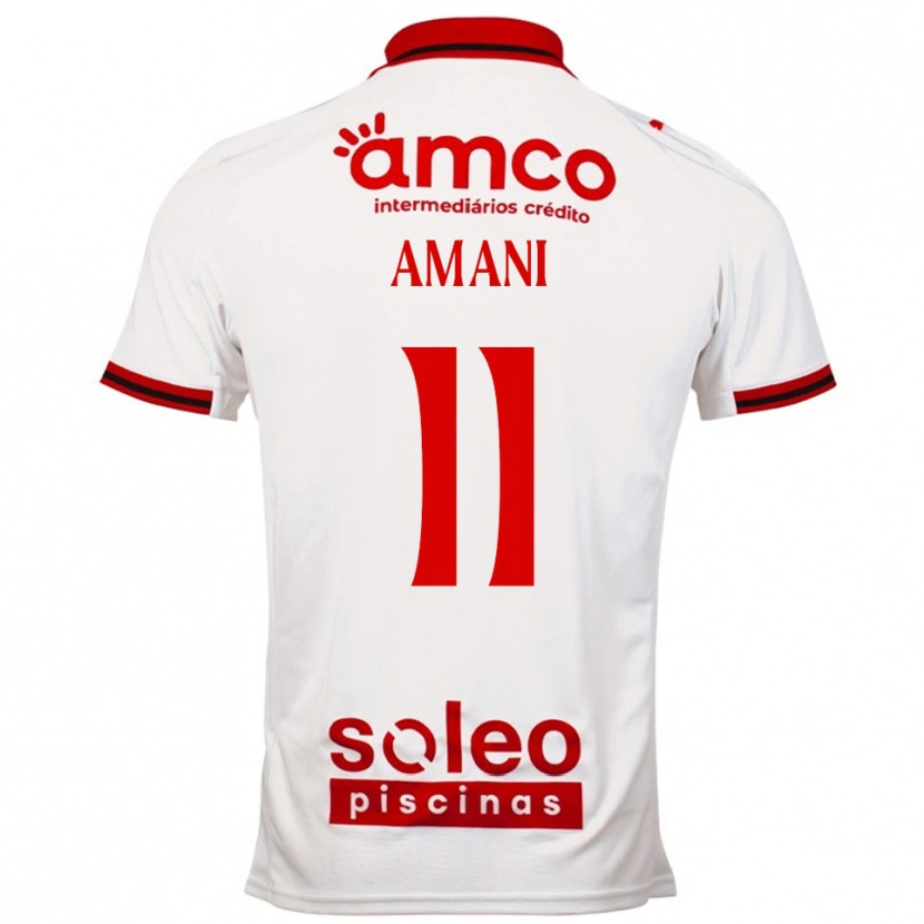 Danxen Hombre Camiseta Jolina Amani #11 Blanco Rojo 2ª Equipación 2025/26 La Camisa México
