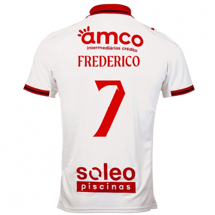 Danxen Hombre Camiseta Fredy #7 Blanco Rojo 2ª Equipación 2025/26 La Camisa México