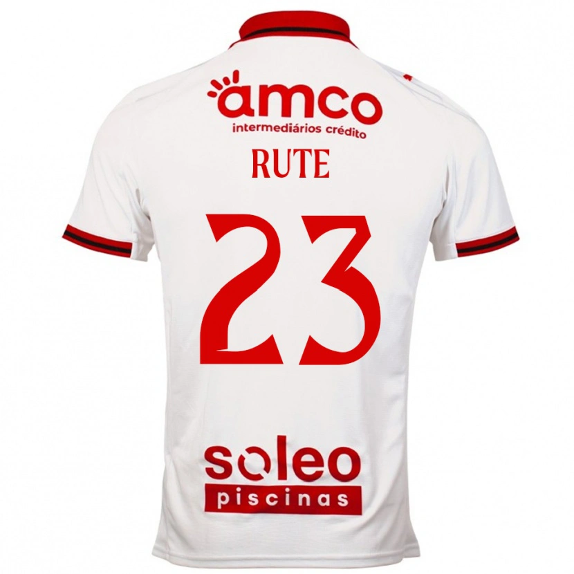 Danxen Hombre Camiseta Ana Rute #23 Blanco Rojo 2ª Equipación 2025/26 La Camisa México