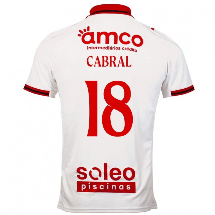 Danxen Hombre Camiseta Rafael Cabral #18 Blanco Rojo 2ª Equipación 2025/26 La Camisa México
