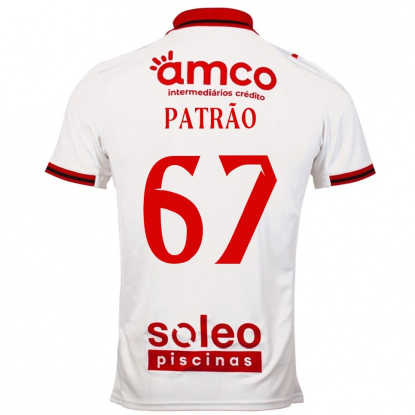 Danxen Hombre Camiseta Afonso Patrão #67 Blanco Rojo 2ª Equipación 2025/26 La Camisa México