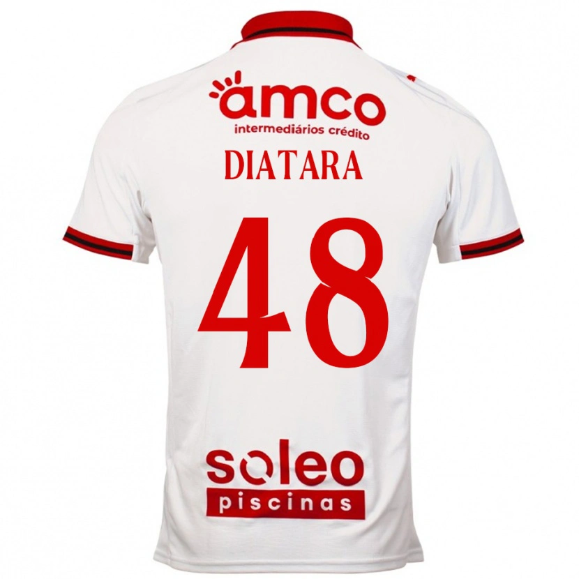 Danxen Hombre Camiseta Samba Diatara #48 Blanco Rojo 2ª Equipación 2025/26 La Camisa México