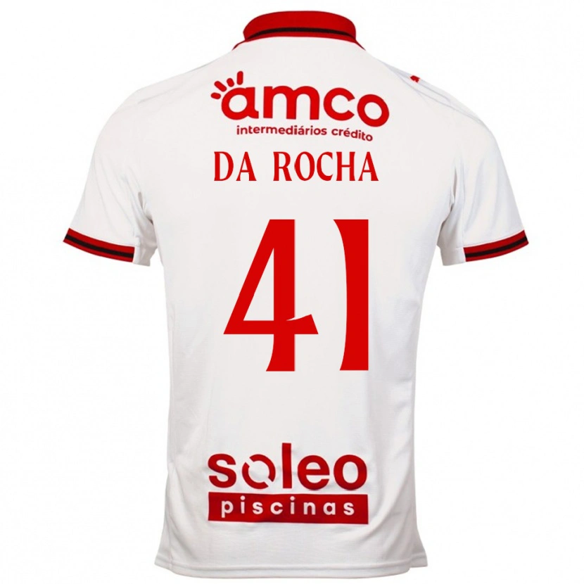 Danxen Hombre Camiseta Yanis Da Rocha #41 Blanco Rojo 2ª Equipación 2025/26 La Camisa México