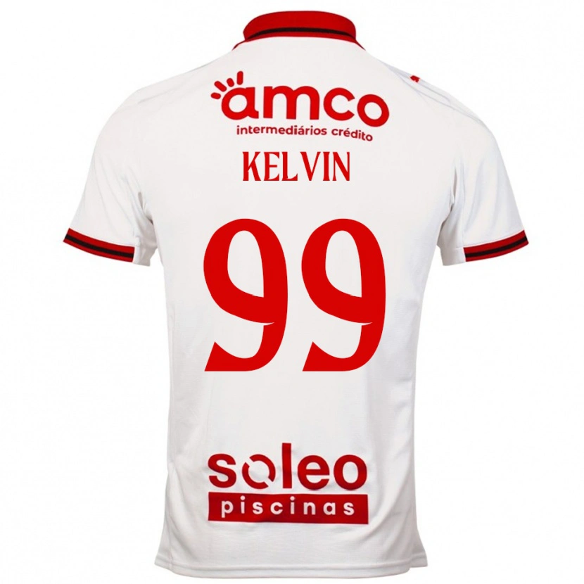 Danxen Hombre Camiseta Kauan Kelvin #99 Blanco Rojo 2ª Equipación 2025/26 La Camisa México