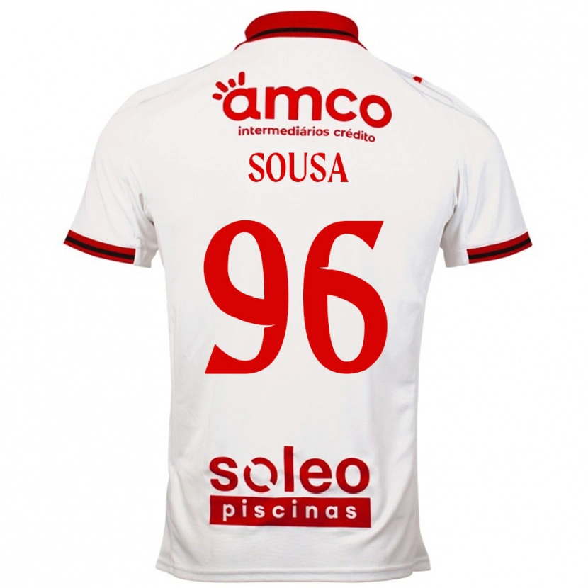 Danxen Hombre Camiseta Afonso Sousa #96 Blanco Rojo 2ª Equipación 2025/26 La Camisa México