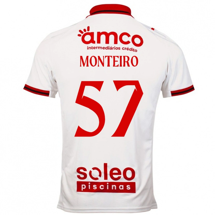 Danxen Hombre Camiseta Jordan Monteiro #57 Blanco Rojo 2ª Equipación 2025/26 La Camisa México