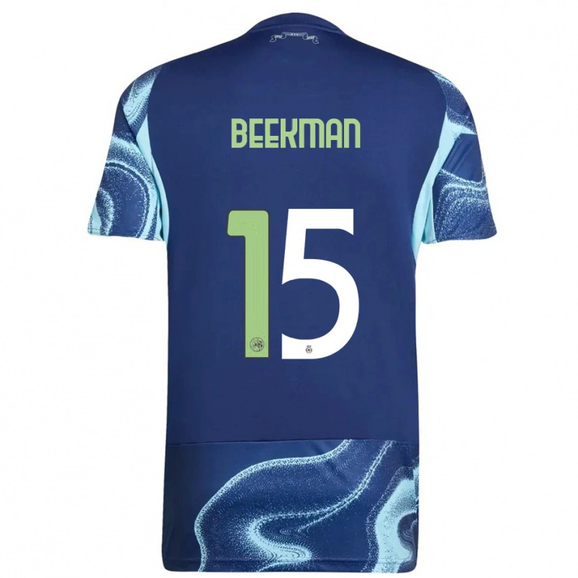 Danxen Hombre Camiseta Luuk Beekman #15 Marino Celeste 2ª Equipación 2025/26 La Camisa México