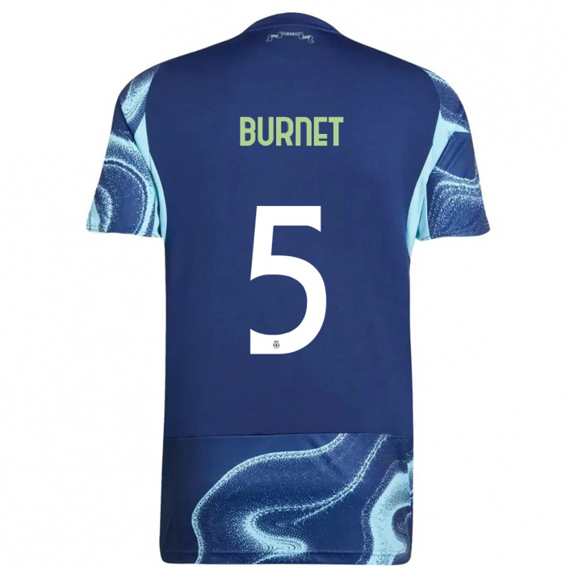 Danxen Hombre Camiseta Lorenzo Burnet #5 Marino Celeste 2ª Equipación 2025/26 La Camisa México