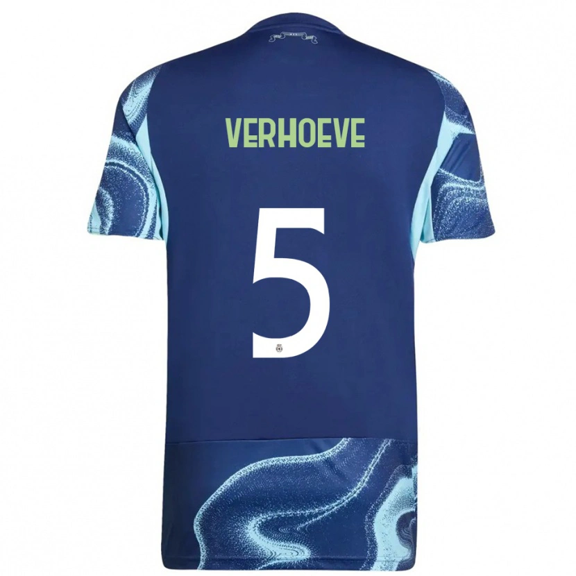 Danxen Hombre Camiseta Soraya Verhoeve #5 Marino Celeste 2ª Equipación 2025/26 La Camisa México