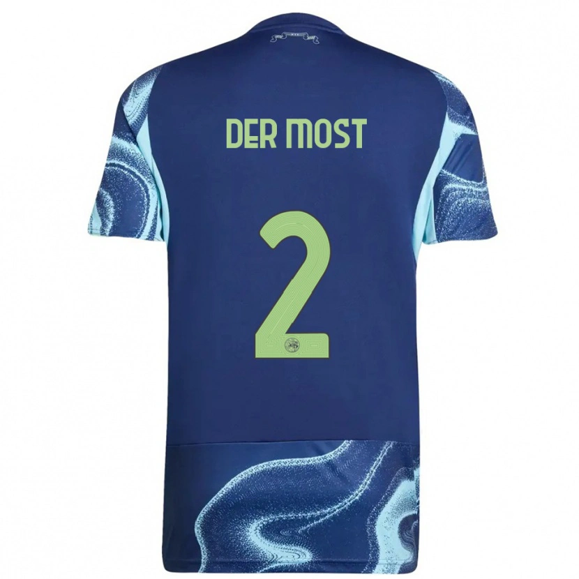 Danxen Hombre Camiseta Liza Van Der Most #2 Marino Celeste 2ª Equipación 2025/26 La Camisa México