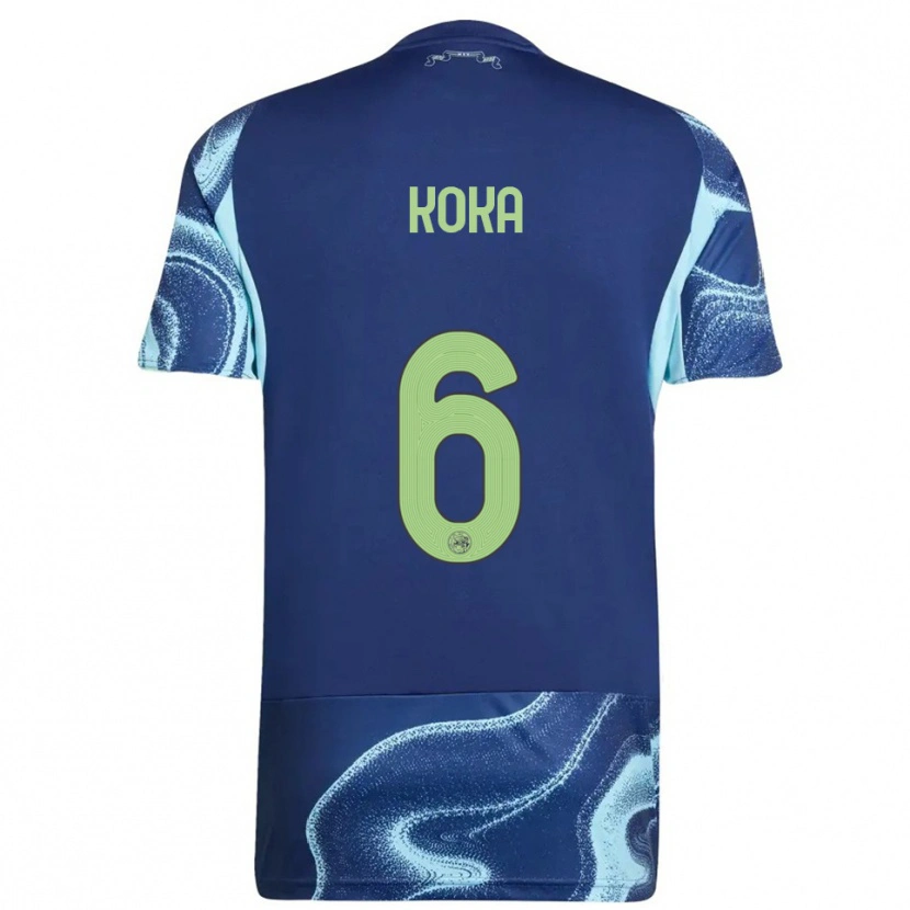 Danxen Hombre Camiseta Nnamdi Koka #6 Marino Celeste 2ª Equipación 2025/26 La Camisa México