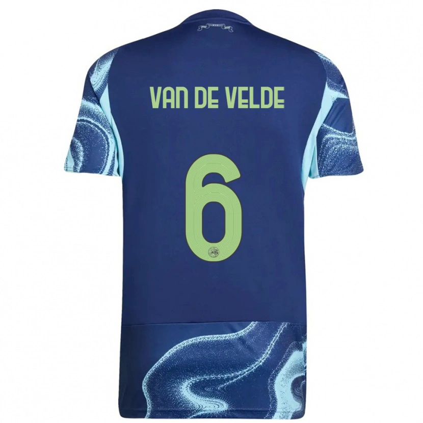 Danxen Hombre Camiseta Jonna Van De Velde #6 Marino Celeste 2ª Equipación 2025/26 La Camisa México