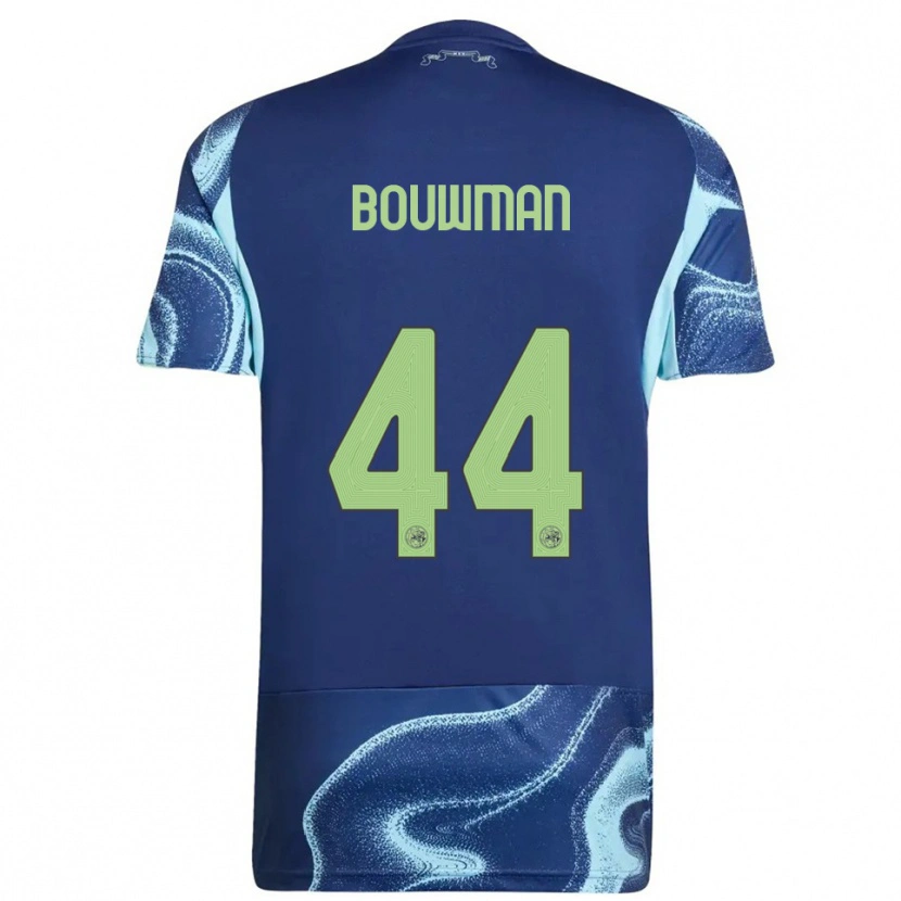 Danxen Hombre Camiseta Aaron Bouwman #44 Marino Celeste 2ª Equipación 2025/26 La Camisa México