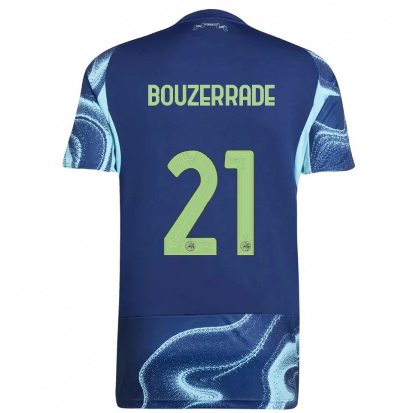 Danxen Hombre Camiseta Zaina Bouzerrade #21 Marino Celeste 2ª Equipación 2025/26 La Camisa México
