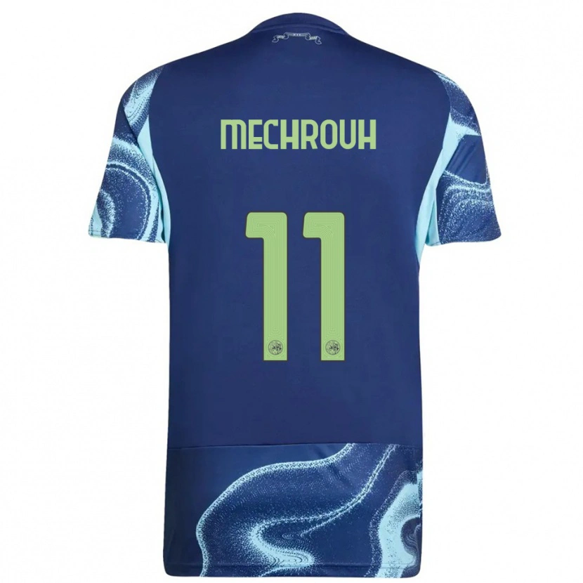 Danxen Hombre Camiseta Elias Mechrouh #11 Marino Celeste 2ª Equipación 2025/26 La Camisa México