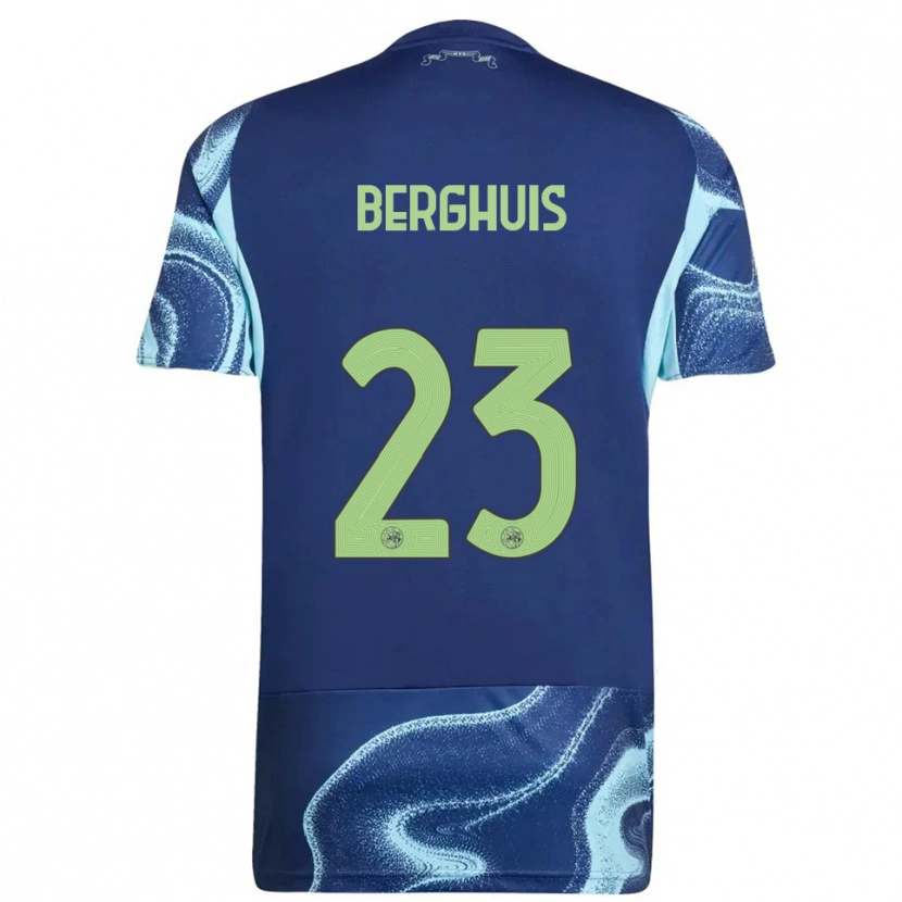 Danxen Hombre Camiseta Steven Berghuis #23 Marino Celeste 2ª Equipación 2025/26 La Camisa México