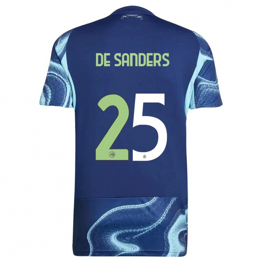 Danxen Hombre Camiseta Kay-Lee De Sanders #25 Marino Celeste 2ª Equipación 2025/26 La Camisa México