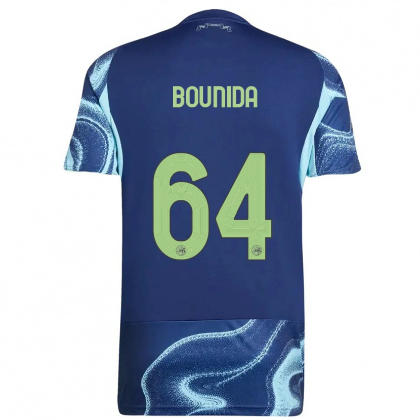 Danxen Hombre Camiseta Rayane Bounida #64 Marino Celeste 2ª Equipación 2025/26 La Camisa México
