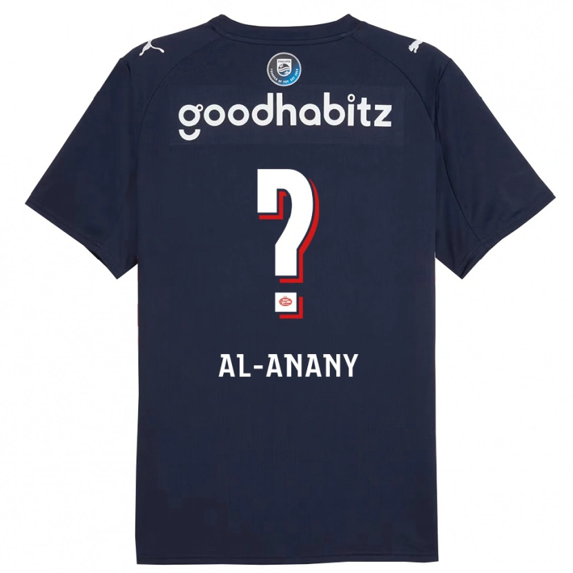 Danxen Hombre Camiseta Yousif Al-Anany #0 Marino Blanco 2ª Equipación 2025/26 La Camisa México