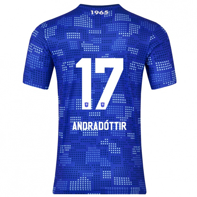 Danxen Hombre Camiseta Amanda Andradóttir #17 Azul Celeste 2ª Equipación 2025/26 La Camisa México
