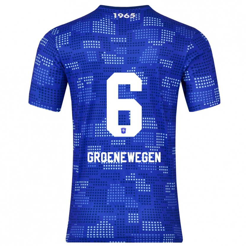 Danxen Hombre Camiseta Lynn Groenewegen #6 Azul Celeste 2ª Equipación 2025/26 La Camisa México