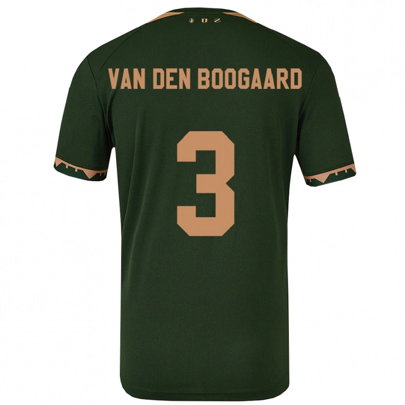 Danxen Hombre Camiseta Brian Van Den Boogaard #3 Verde Oro 2ª Equipación 2025/26 La Camisa México