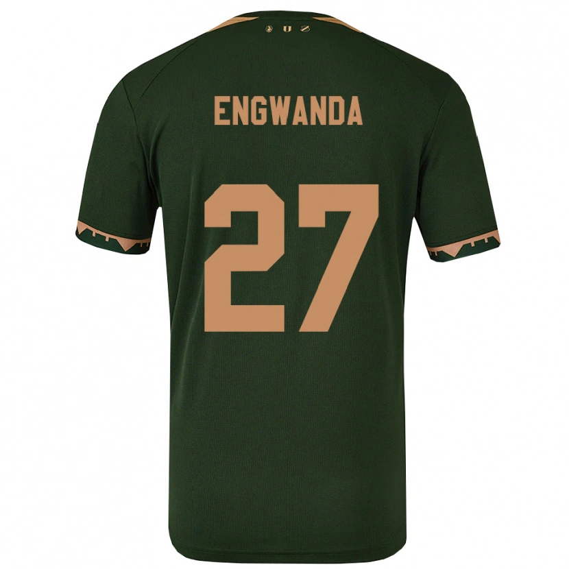 Danxen Hombre Camiseta Alonzo Engwanda #27 Verde Oro 2ª Equipación 2025/26 La Camisa México