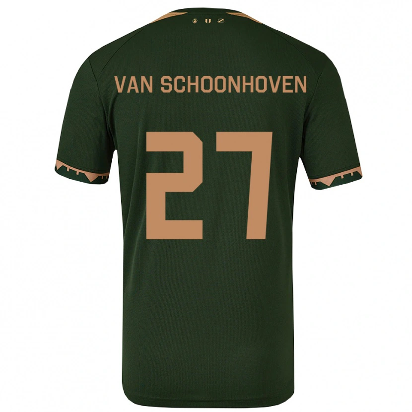 Danxen Hombre Camiseta Nurija Van Schoonhoven #27 Verde Oro 2ª Equipación 2025/26 La Camisa México