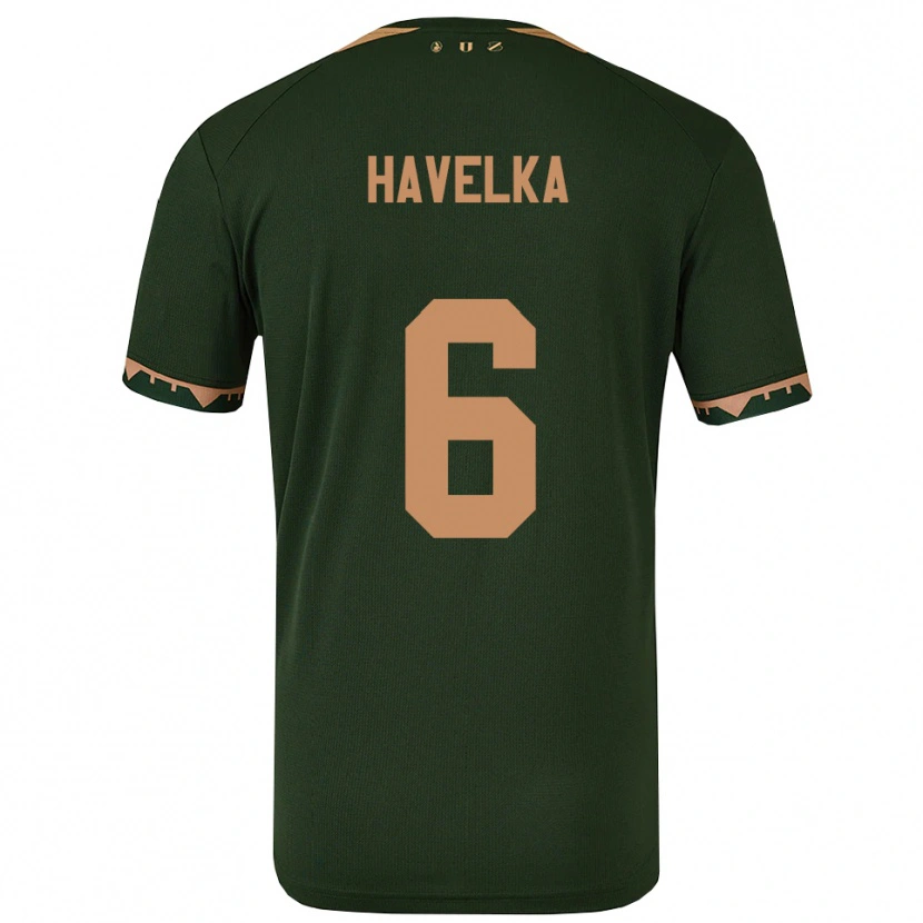 Danxen Hombre Camiseta Matyas Havelka #6 Verde Oro 2ª Equipación 2025/26 La Camisa México