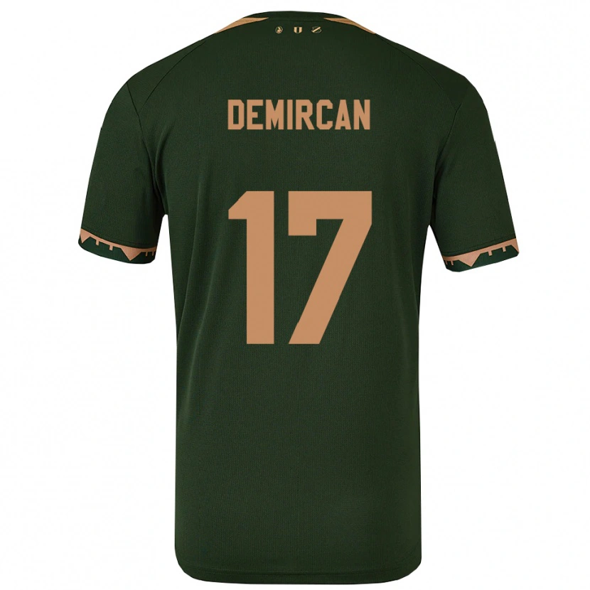 Danxen Hombre Camiseta Emirhan Demircan #17 Verde Oro 2ª Equipación 2025/26 La Camisa México