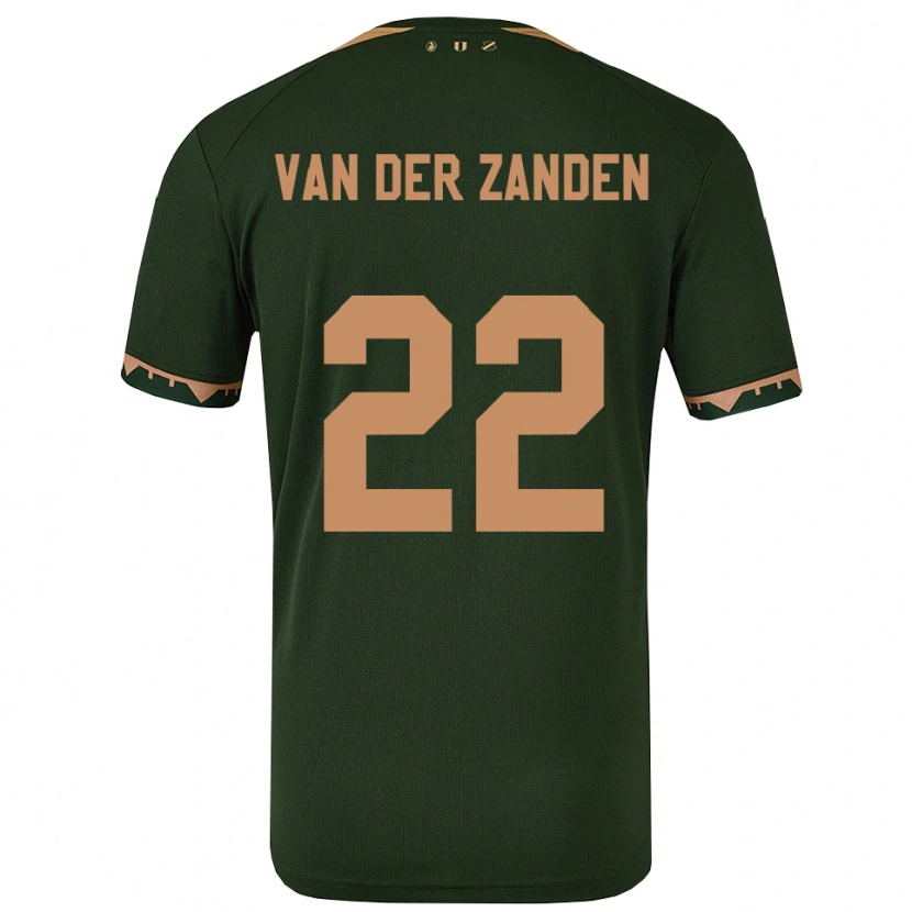 Danxen Hombre Camiseta Ilse Van Der Zanden #22 Verde Oro 2ª Equipación 2025/26 La Camisa México