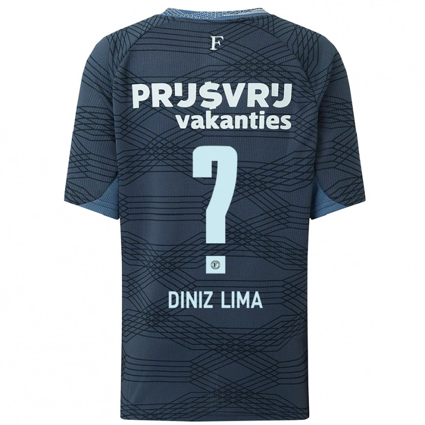 Danxen Hombre Camiseta Lucas Diniz Lima #0 Negro Gris 2ª Equipación 2025/26 La Camisa México