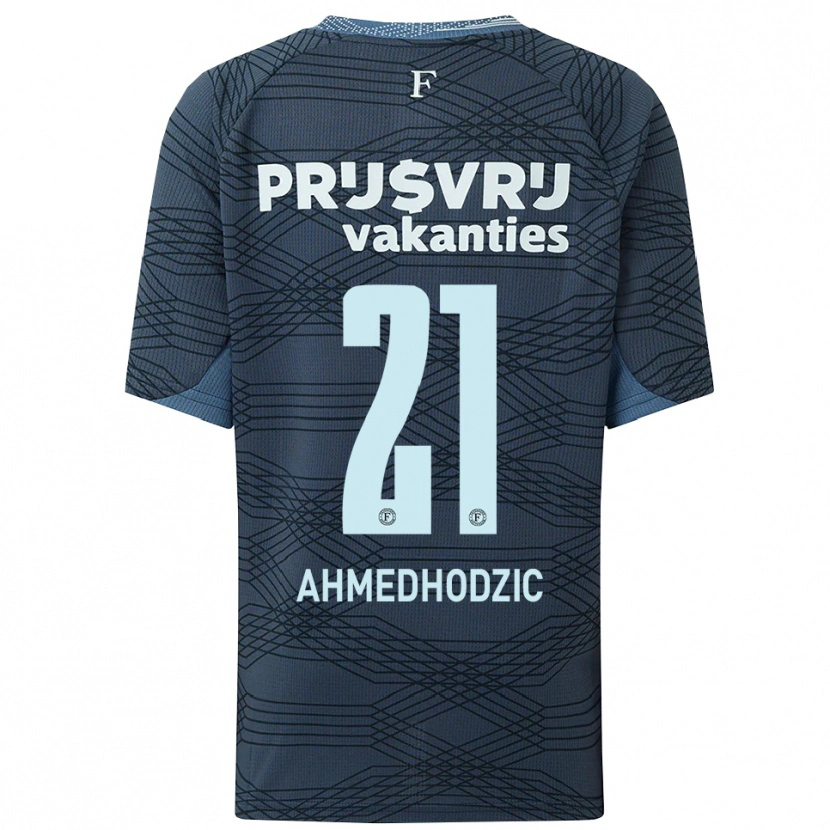 Danxen Hombre Camiseta Anel Ahmedhodzic #21 Negro Gris 2ª Equipación 2025/26 La Camisa México