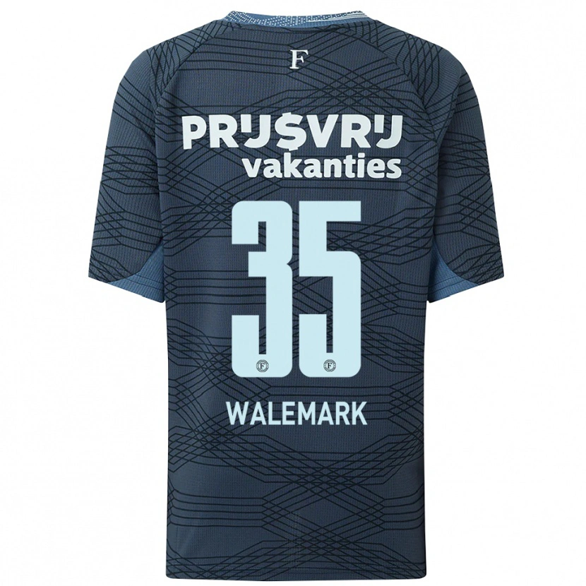 Danxen Hombre Camiseta Patrik Walemark #35 Negro Gris 2ª Equipación 2025/26 La Camisa México
