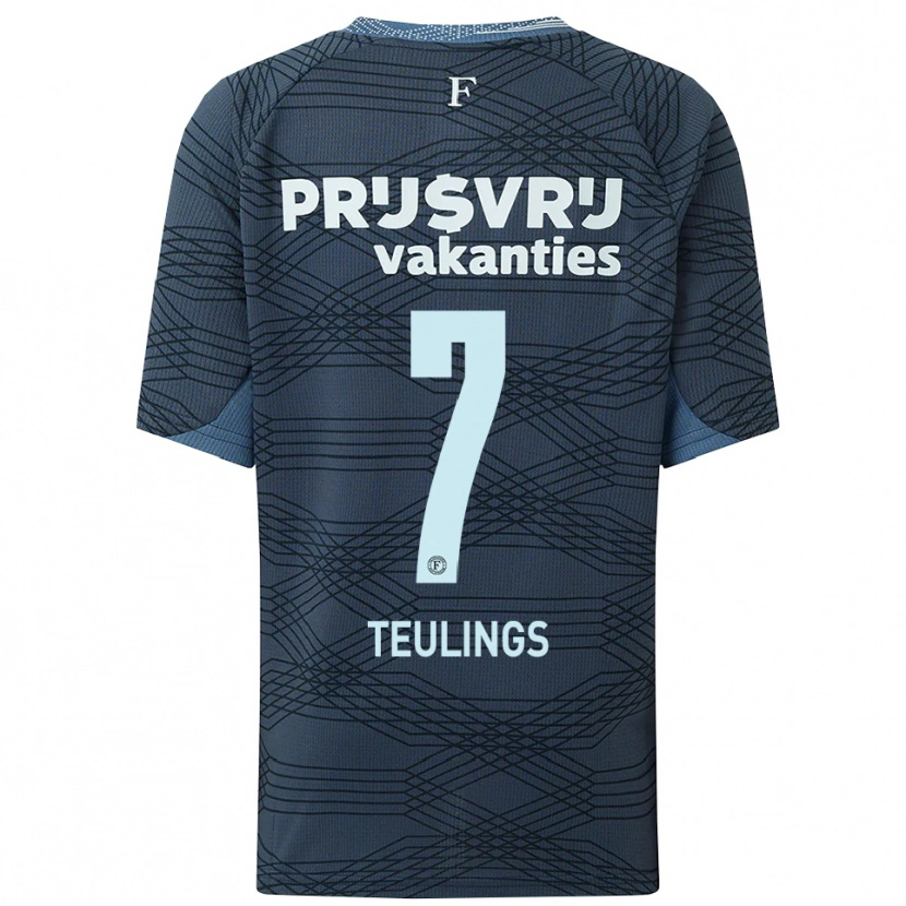 Danxen Hombre Camiseta Jarne Teulings #7 Negro Gris 2ª Equipación 2025/26 La Camisa México