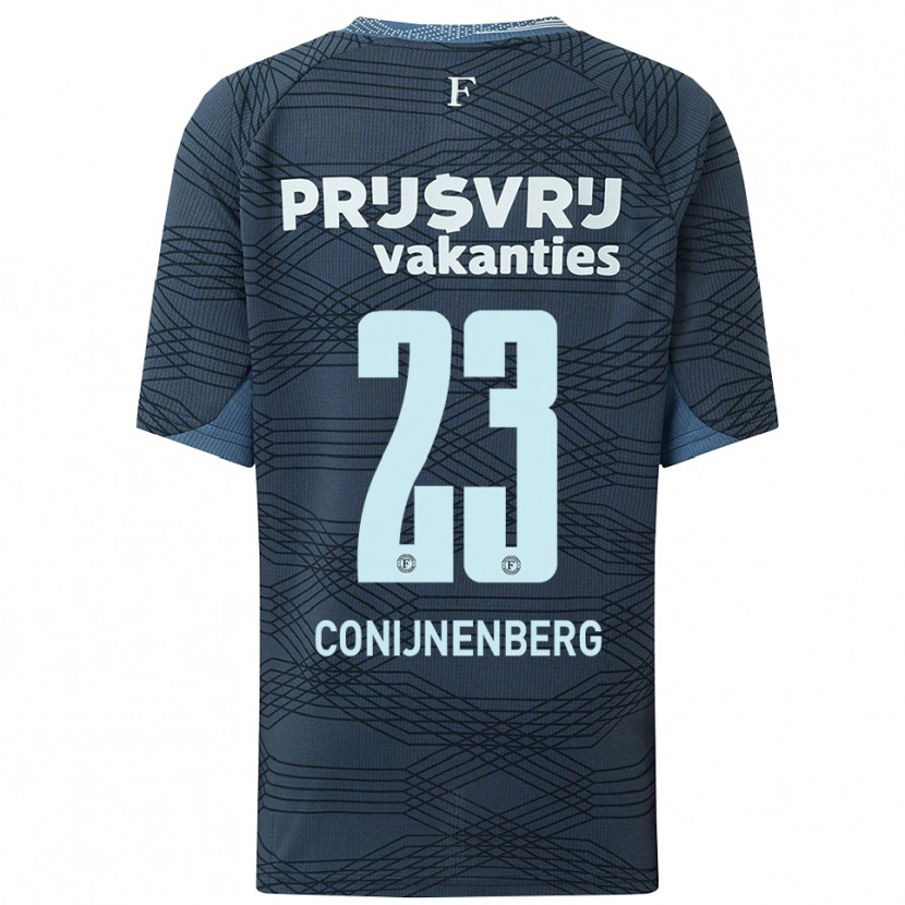 Danxen Hombre Camiseta Jada Conijnenberg #23 Negro Gris 2ª Equipación 2025/26 La Camisa México