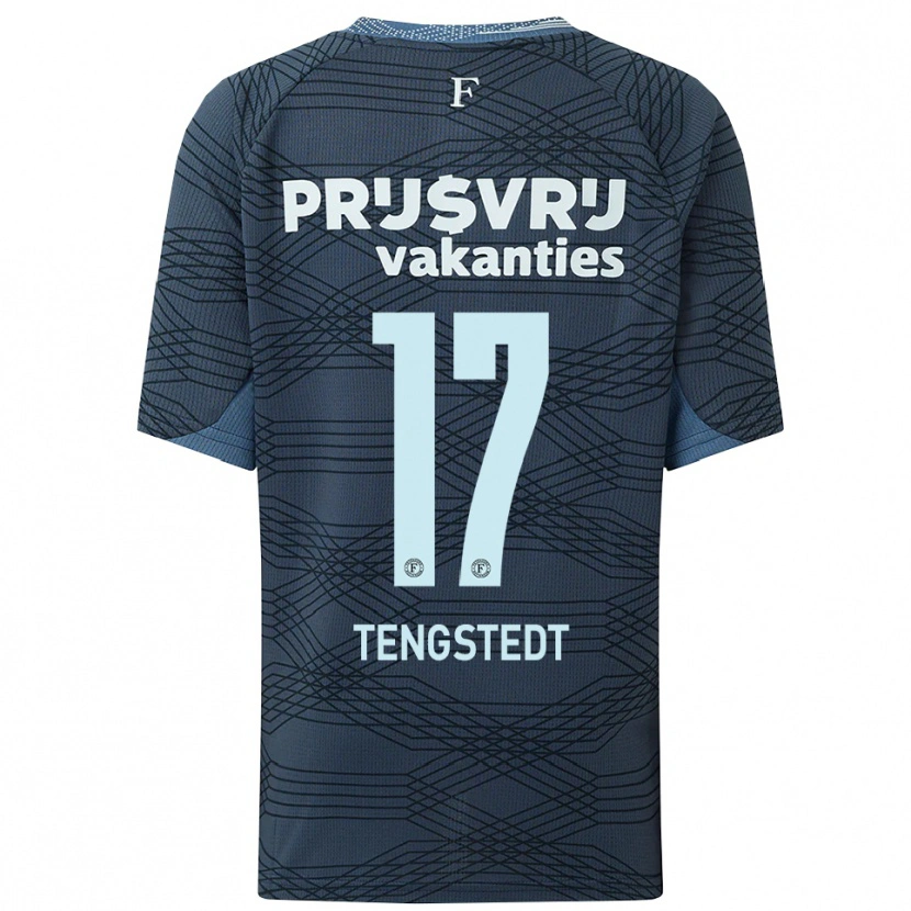 Danxen Hombre Camiseta Casper Tengstedt #17 Negro Gris 2ª Equipación 2025/26 La Camisa México