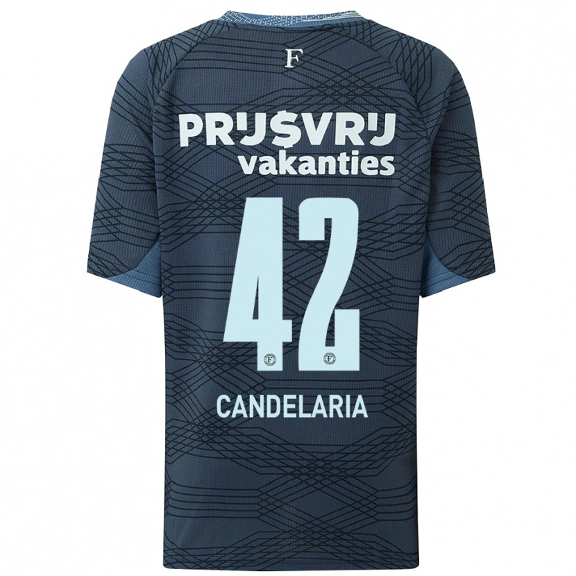 Danxen Hombre Camiseta Jayden Candelaria #42 Negro Gris 2ª Equipación 2025/26 La Camisa México